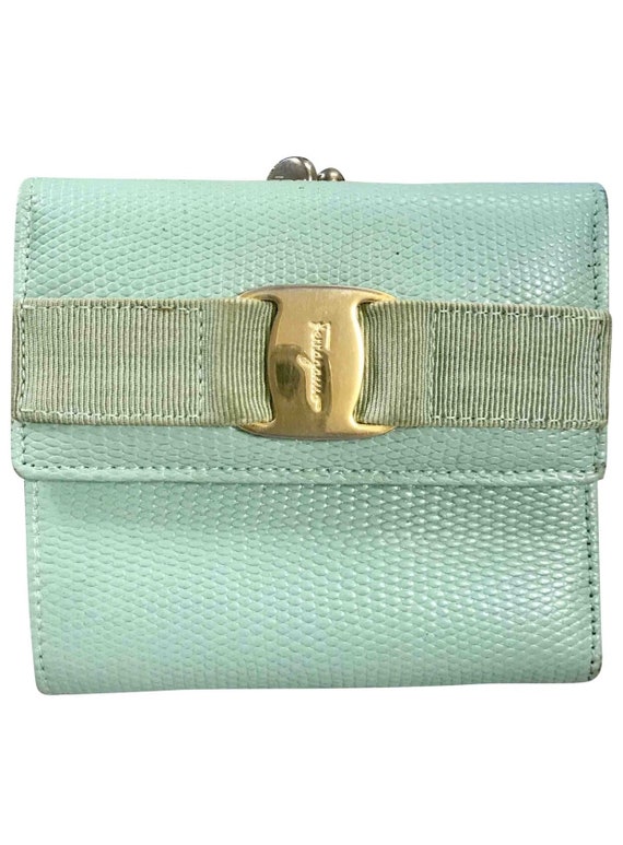 Ferragamo blue cheap wallet