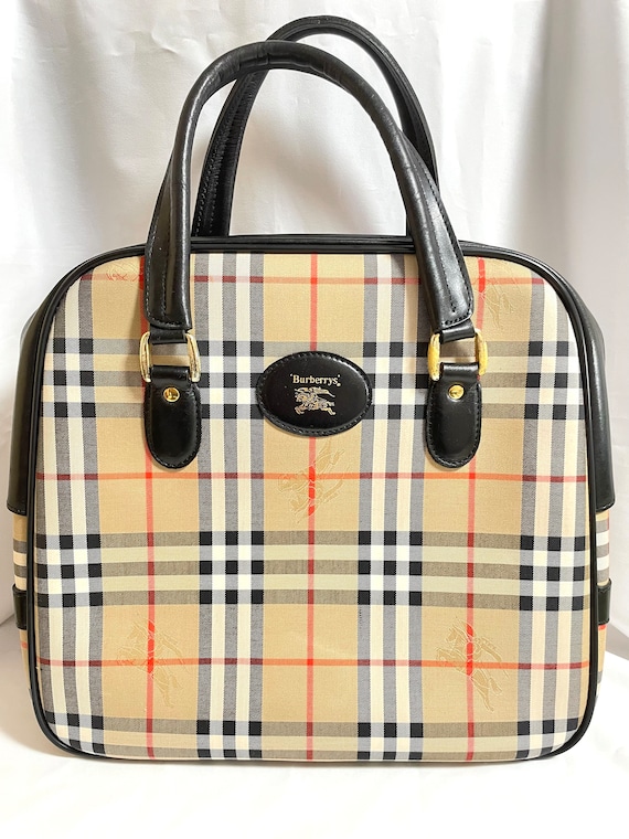 Vintage Burberry Nova Check Small Tote from Italy