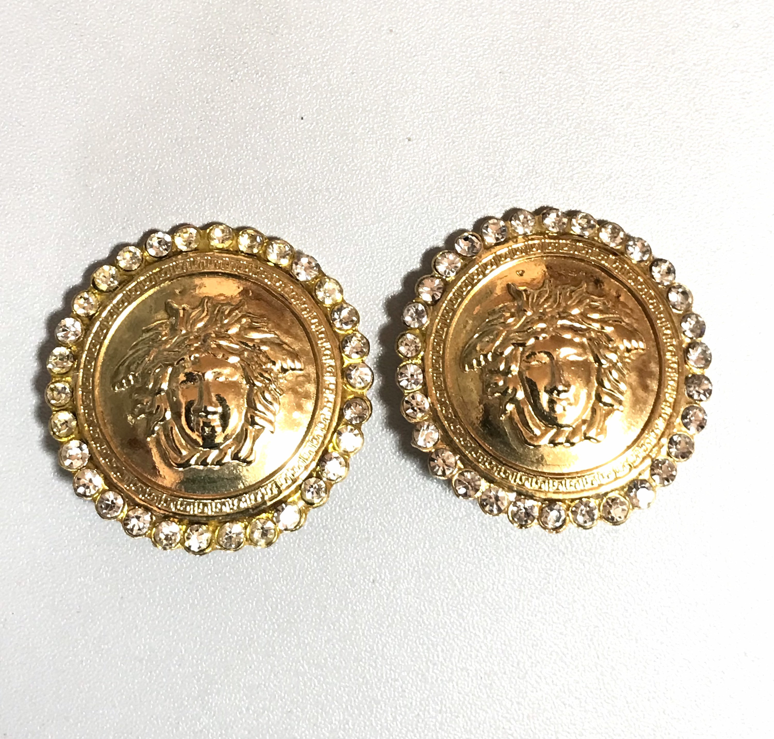 Gianni Versace Vintage Medusa Drop Earrings 1990’s