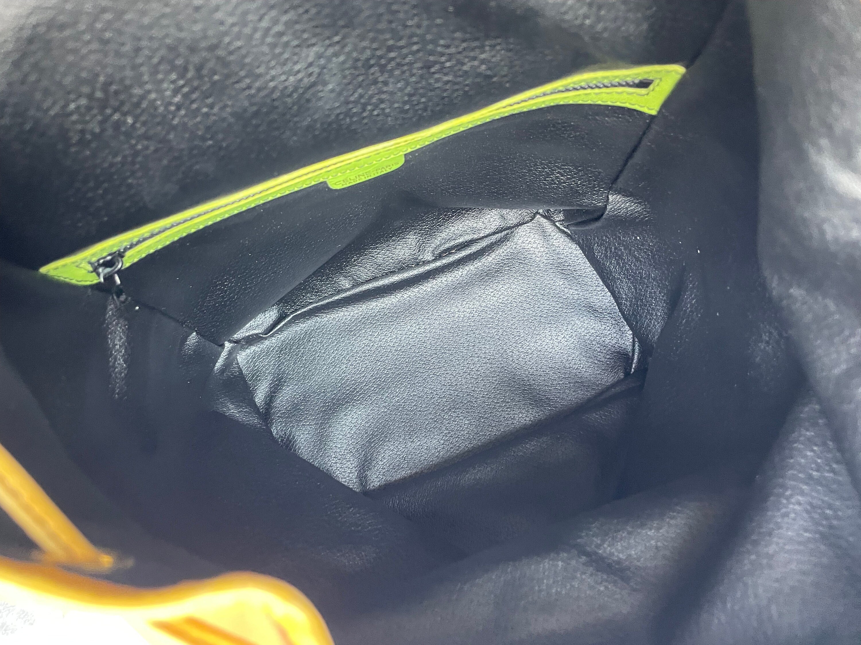 Vintage Celine Genuine Leather Backpack in Colorful Patchwork