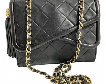 Vintage CHANEL Large Caviar Classic Lambskin Single Flap Bag 