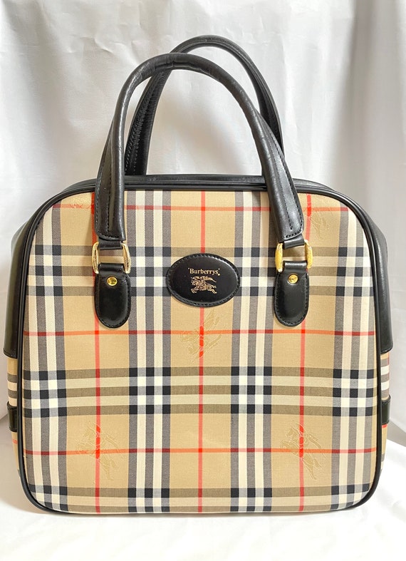 Vintage Burberry Classic Beige Nova Check Fabric Handbag With - Etsy