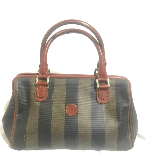 Vintage FENDI pecan stripe Speedy style 