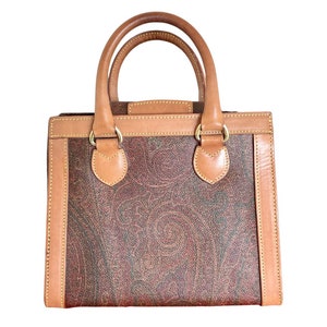 Etro, Italy, Burgundy Paisley Alma Style Handbag 14in x 11in x 5in