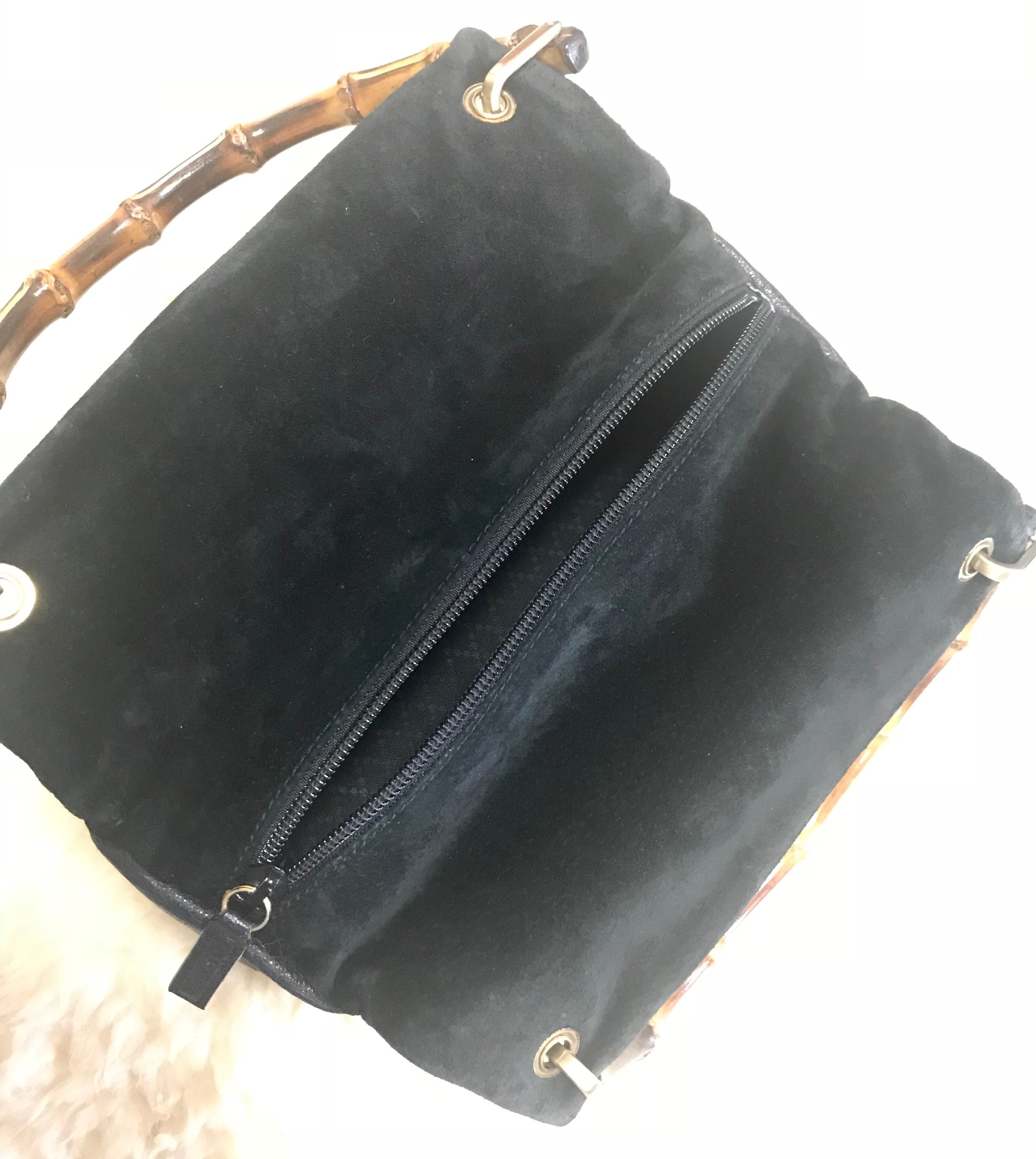 Vintage Gucci Black Suede Mini Top Handle Bag – Treasures of NYC