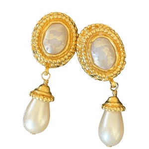 Chanel Pearl Drop Earrings 