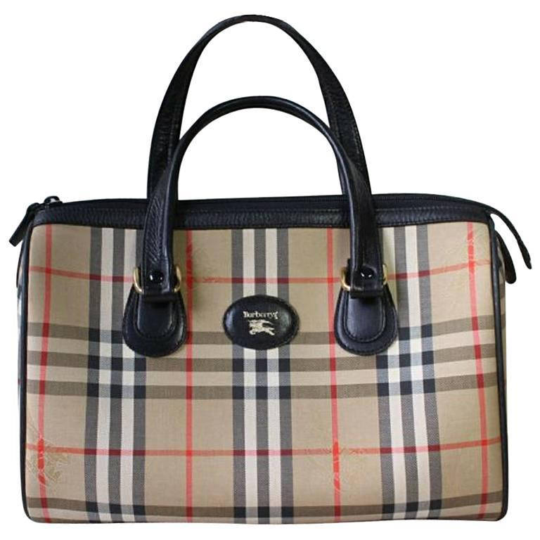 BURBERRY Boston Full-Grain Leather Duffle Bag for Men