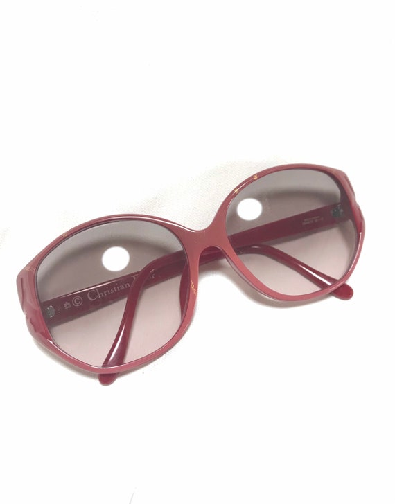 60's, 70's vintage Christian Dior pink and red ov… - image 1