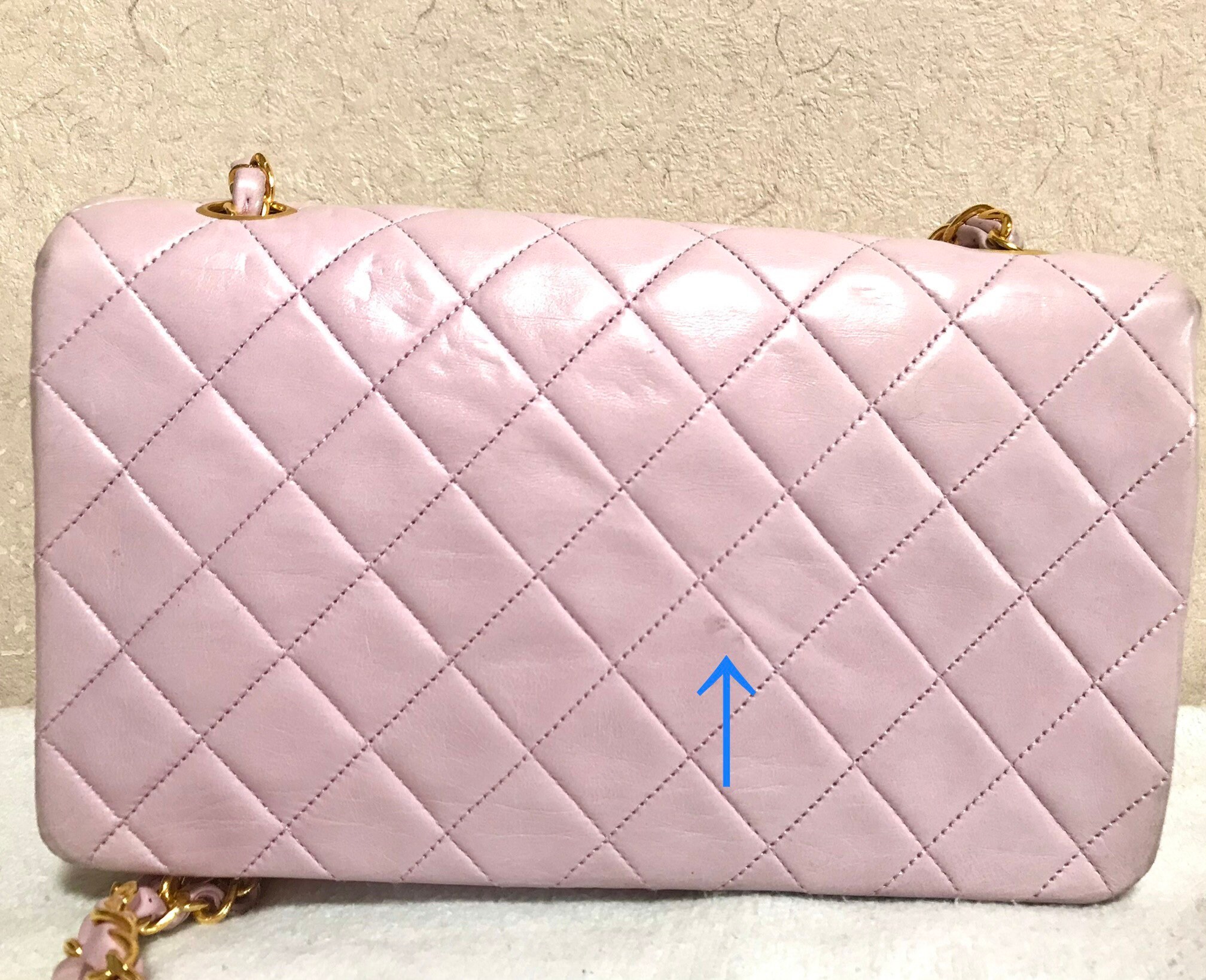 Vintage CHANEL Milky Pink 2.55 Shoulder Bag With Golden CC 