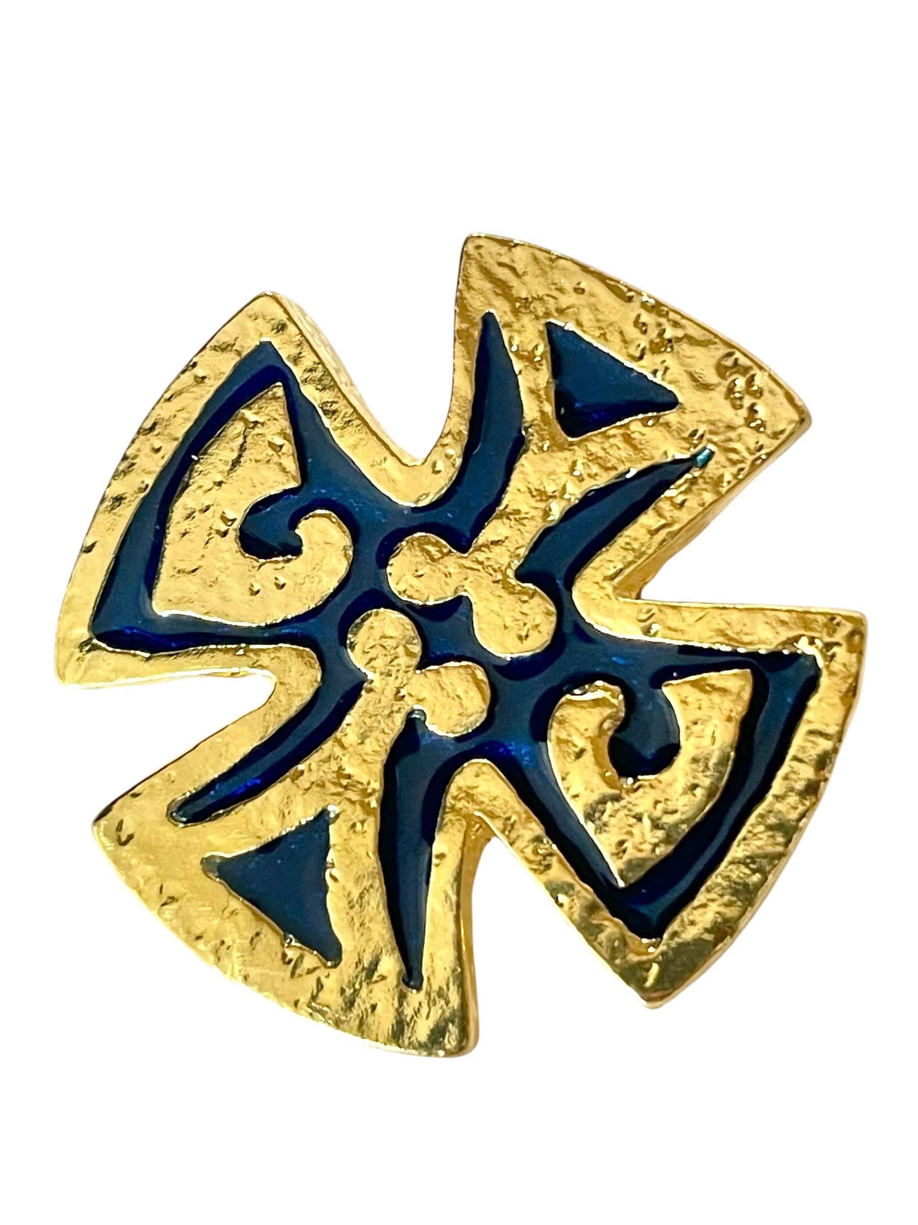 YVES SAINT LAURENT クロスブローチ Ysl Brooch Cross - Etsy