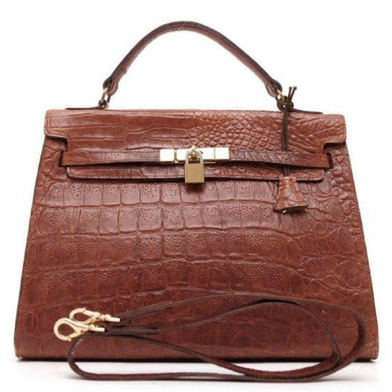 Vintage Mulberry croc embossed leather 