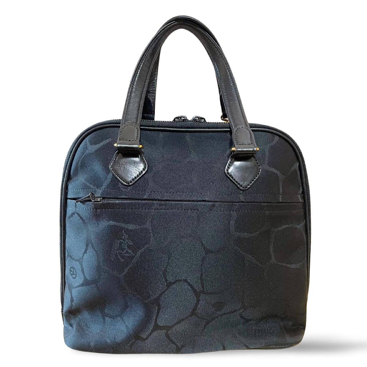 Vintage MOSCHINO Black Giraffe Nylon and Patent Enamel Combo