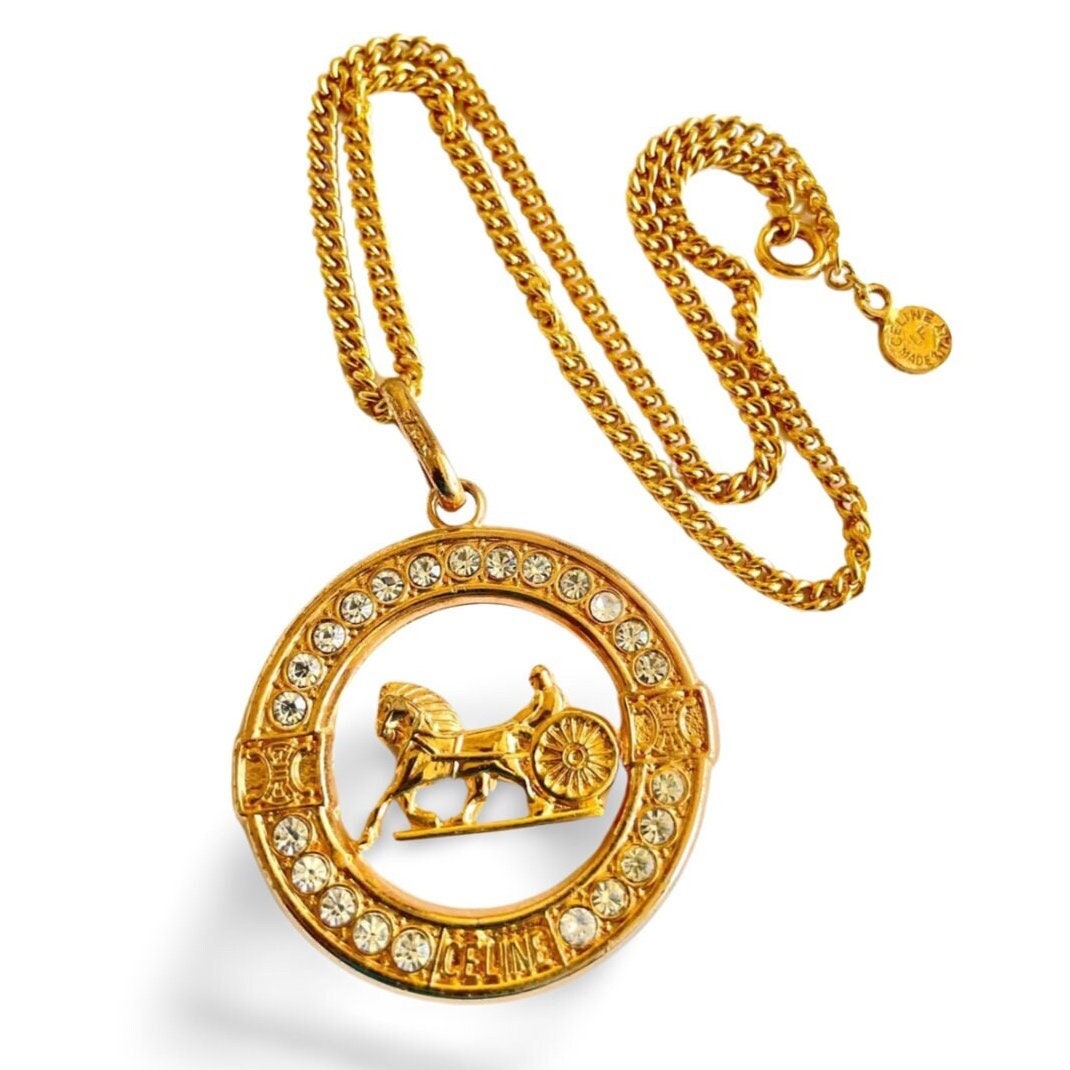 【CELINE】TRIOMPHE NECKLACE●460GB6BZI35OR s-l400.jpg