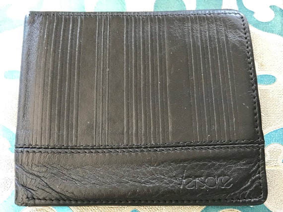 Vintage Gianni Versace black leather wallet with … - image 3