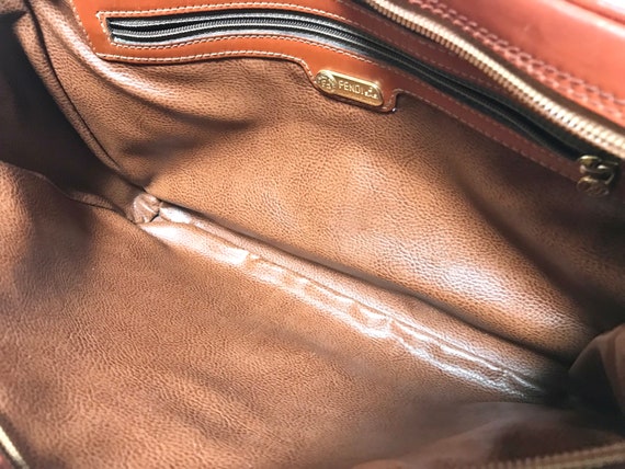 Fendi brown top leather shopper