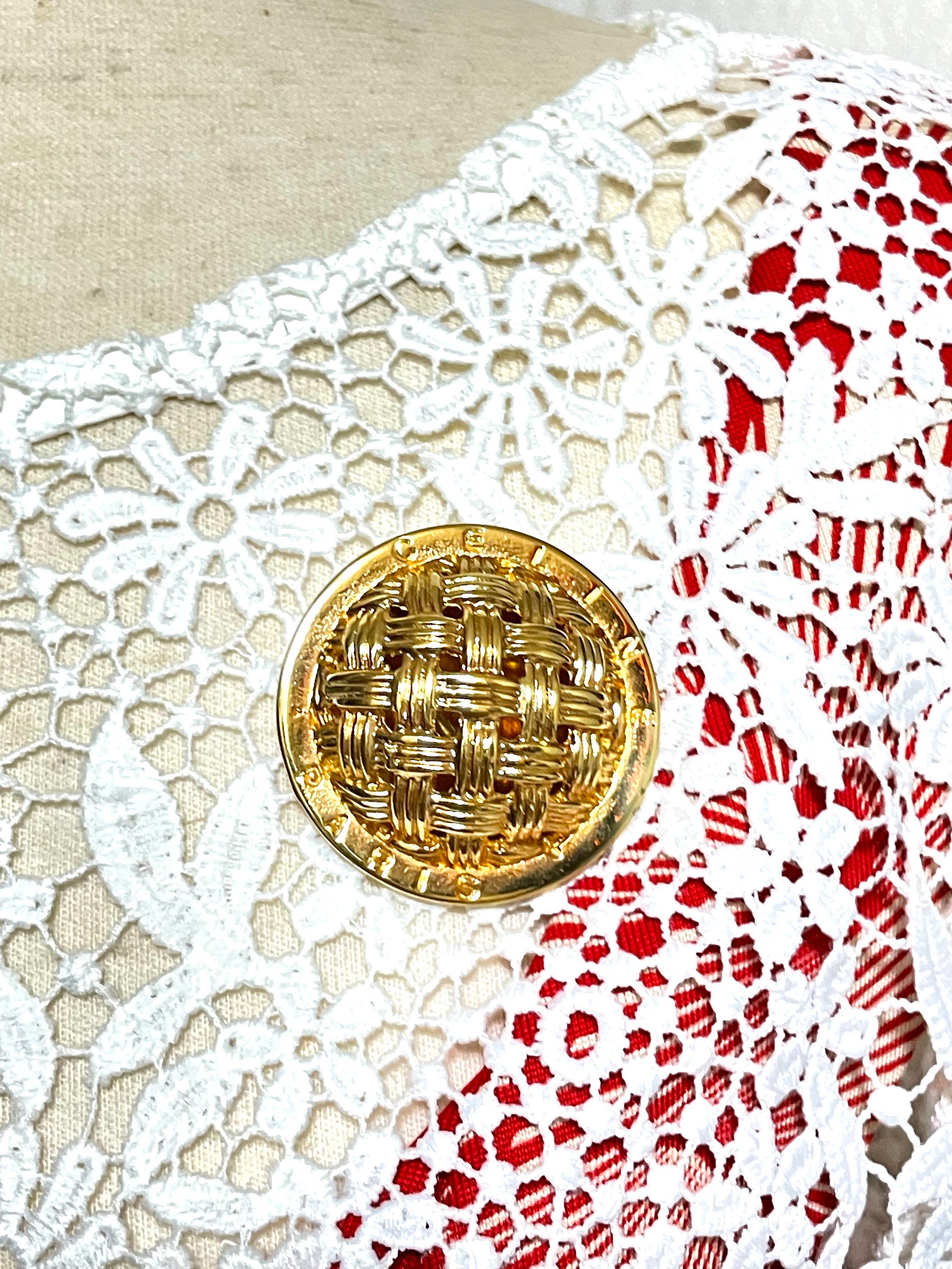 Broche Vintage CÉLINE - Pins Haute Couture - Métal Doré - Occasion - Envoi International Possible