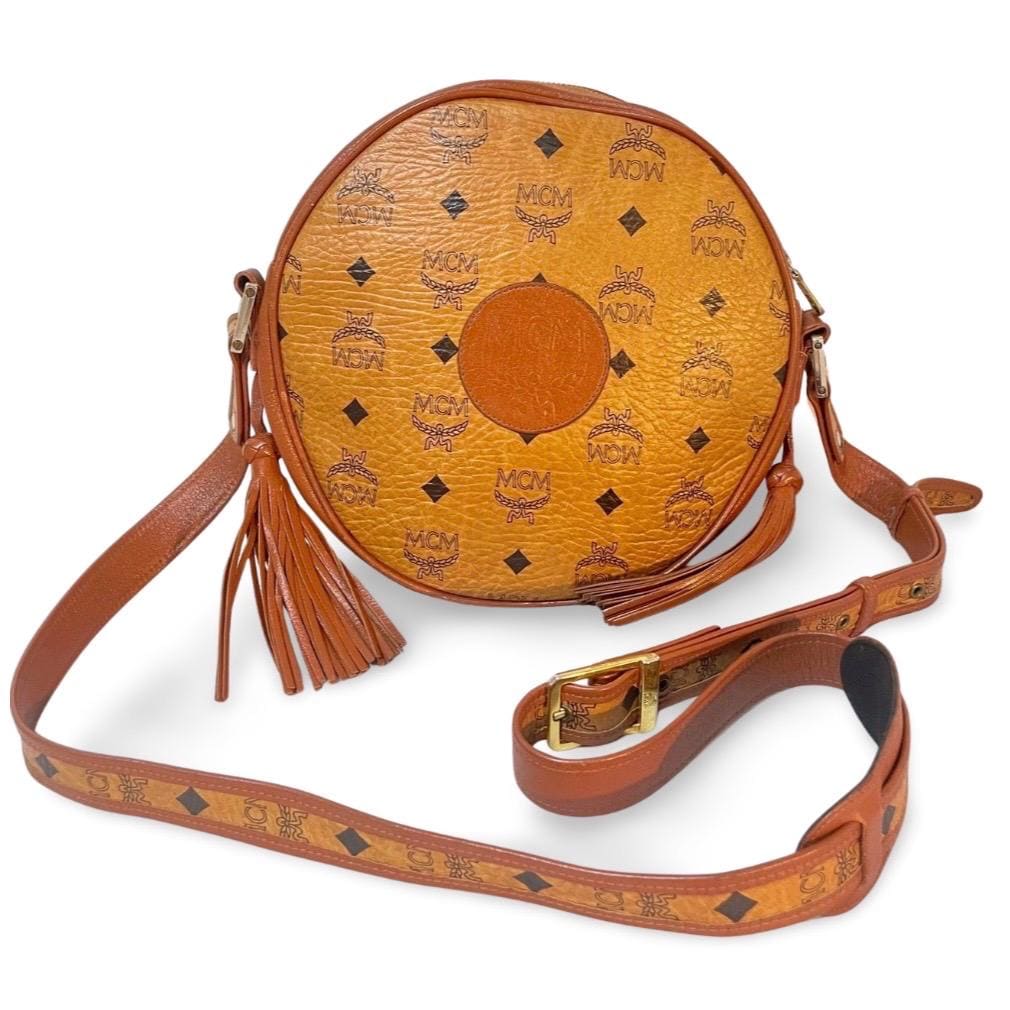 1990s Vintage MCM Suzy Wong Round Shoulder Bag — Brown Monogram