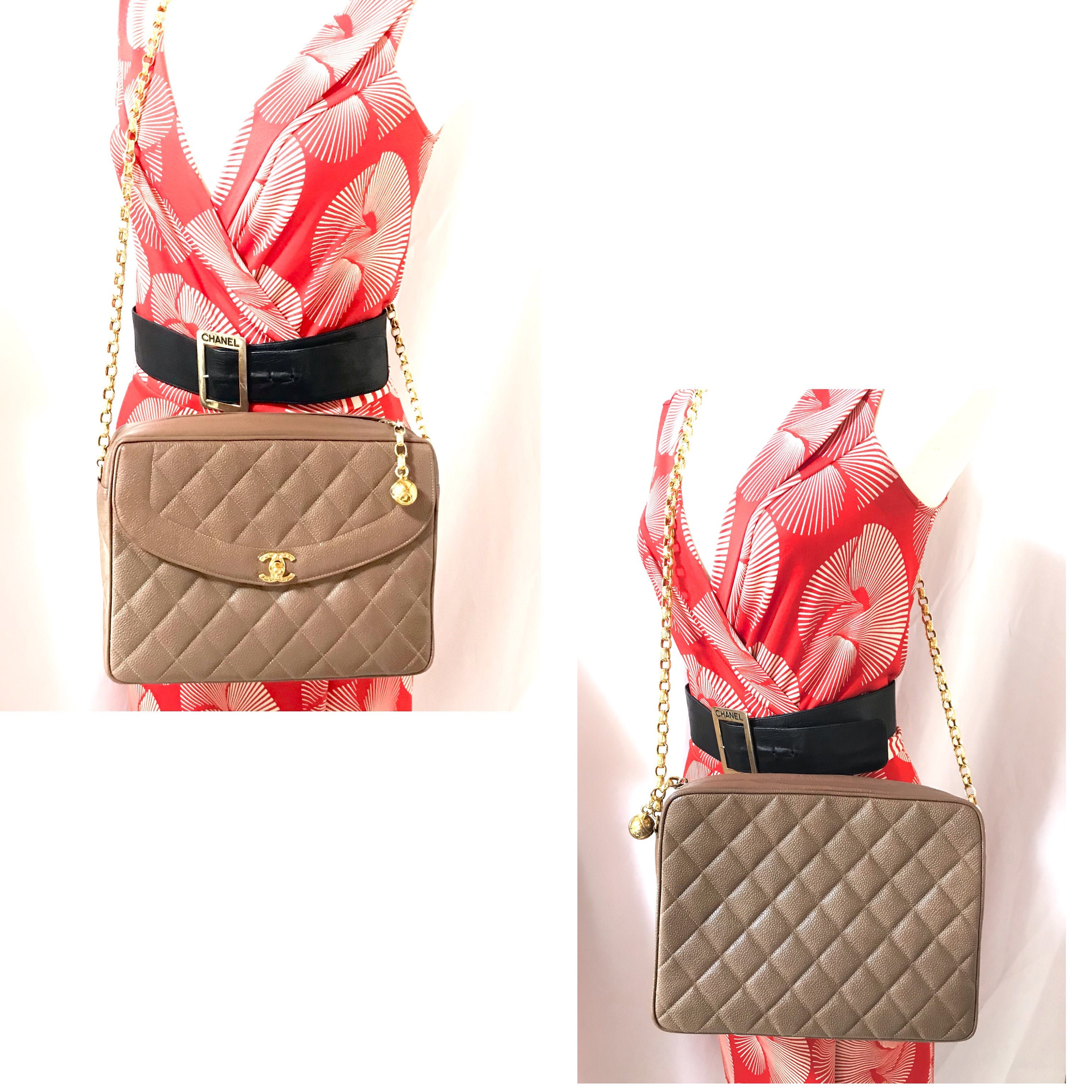 ショルダーバッグ vintage CHANEL shoulder bag Vintage Chanel Camera 1992 Single Flap Bijoux Chain CC 24K Tassel