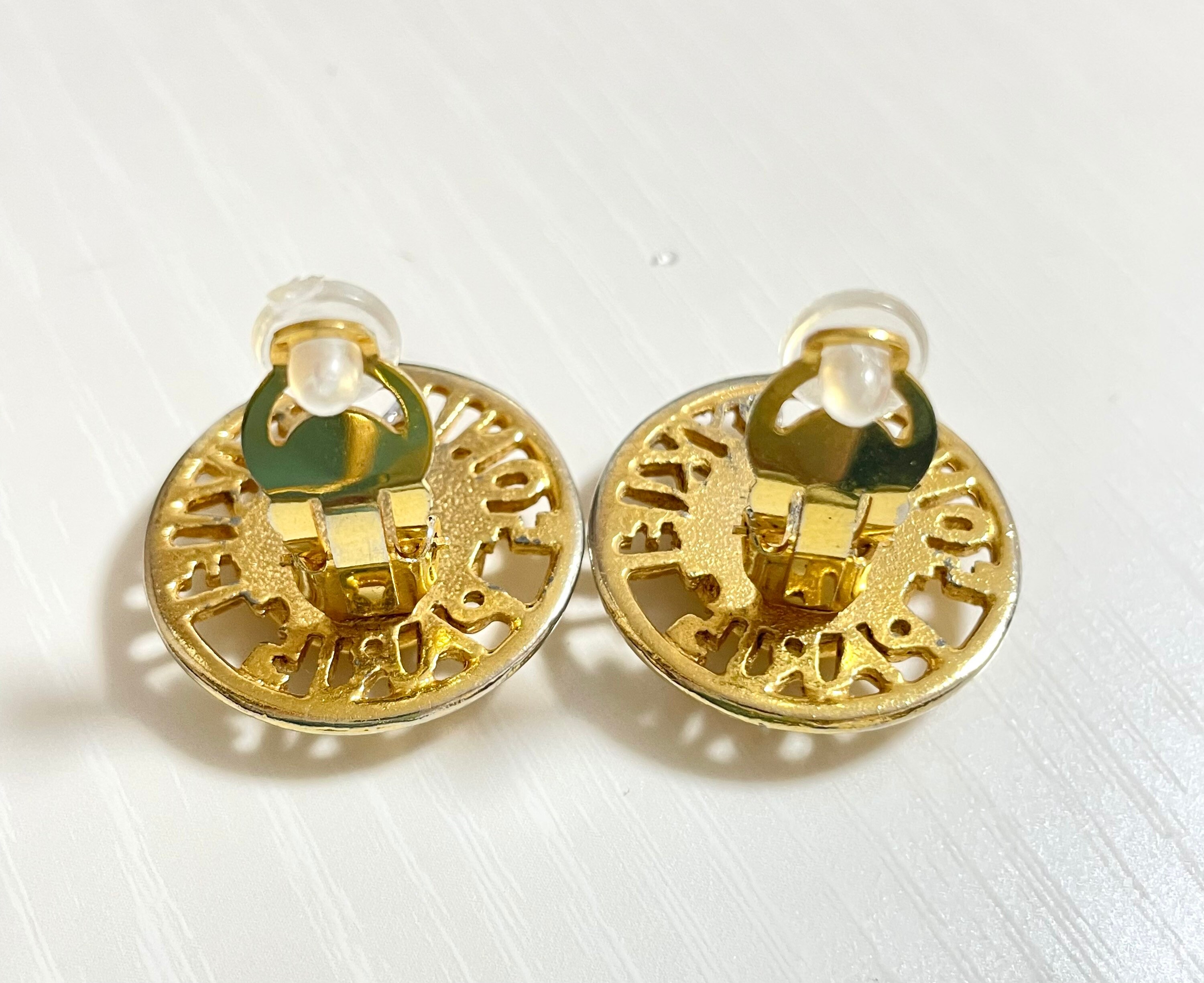 Boucles D'oreilles Vintage Sonia Rykiel - Or - Années 1990 - Occasion