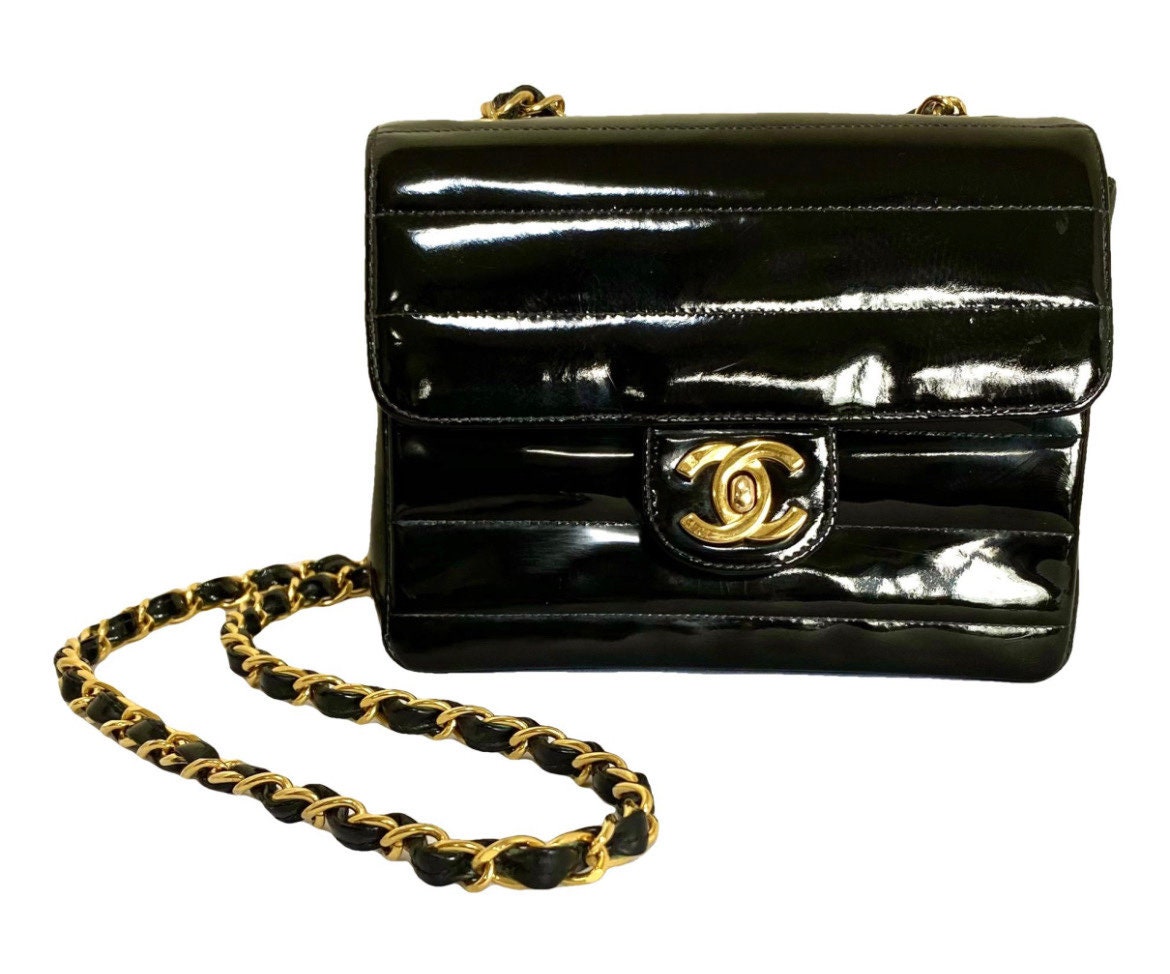 vintage chanel patent leather bag