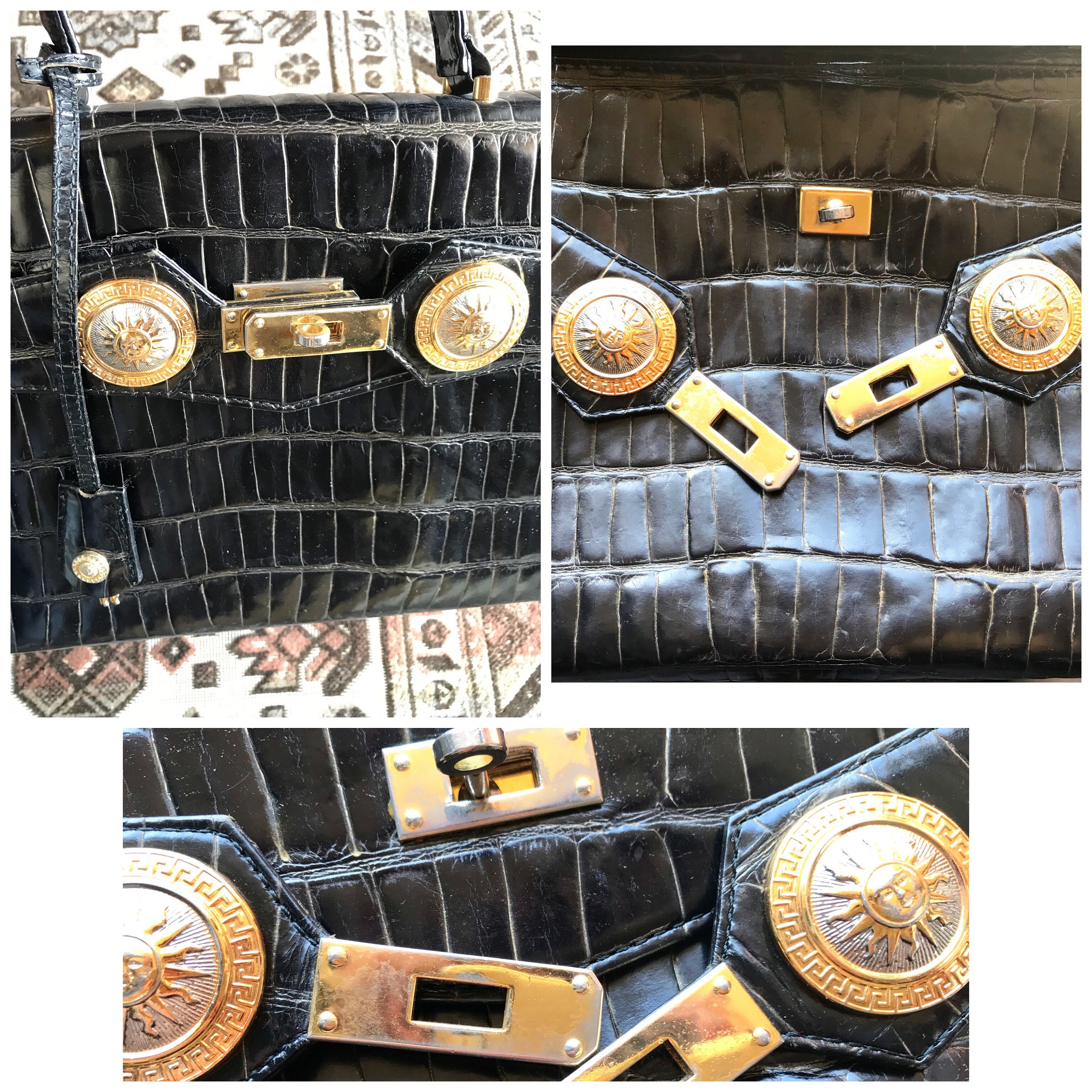 Black synthetic handbag Versace 1969 Black in Synthetic - 14704714
