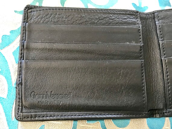 Vintage Gianni Versace black leather wallet with … - image 6