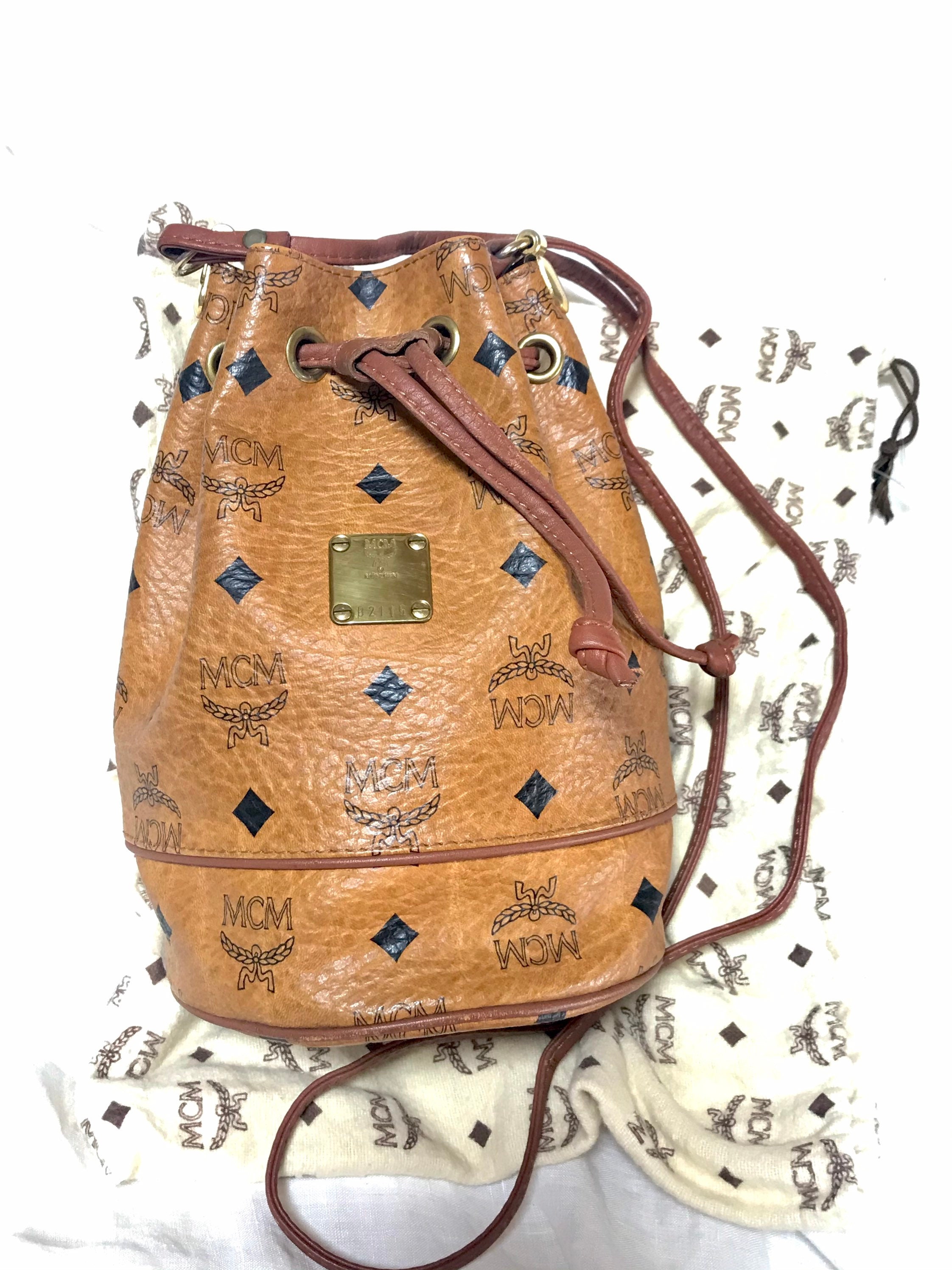 Vintage MCM brown monogram small hobo bucket bag. mini purse. Made in –  eNdApPi ***where you can find your favorite designer vintages..authentic,  affordable, and lovable.