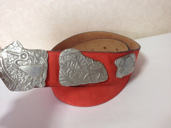 90s archive Carlos Falchi leather belt