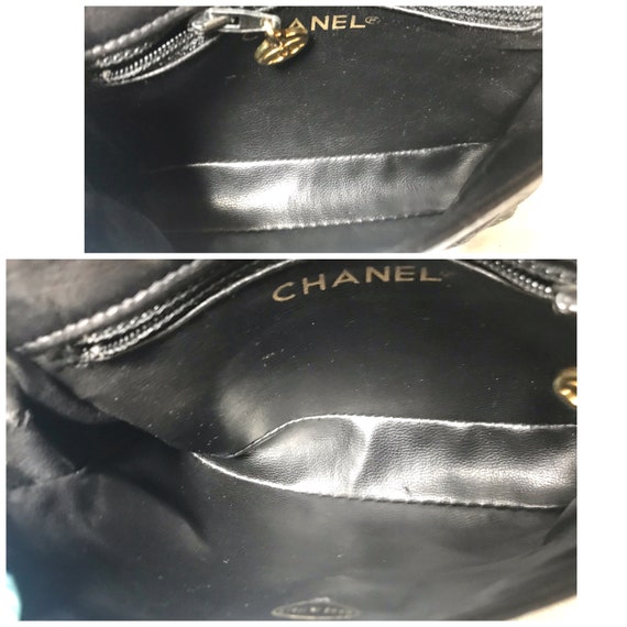 Vintage CHANEL Black Leather Waist Purse, Fanny Pack With Golden