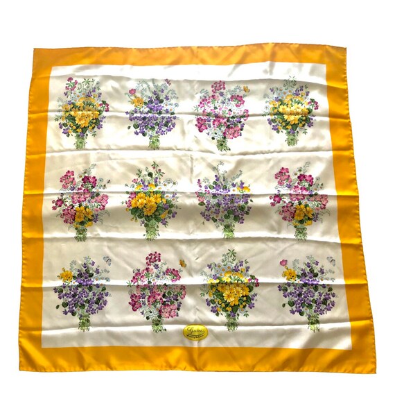 Vintage Gucci classic yellow scarf with multicolo… - image 2