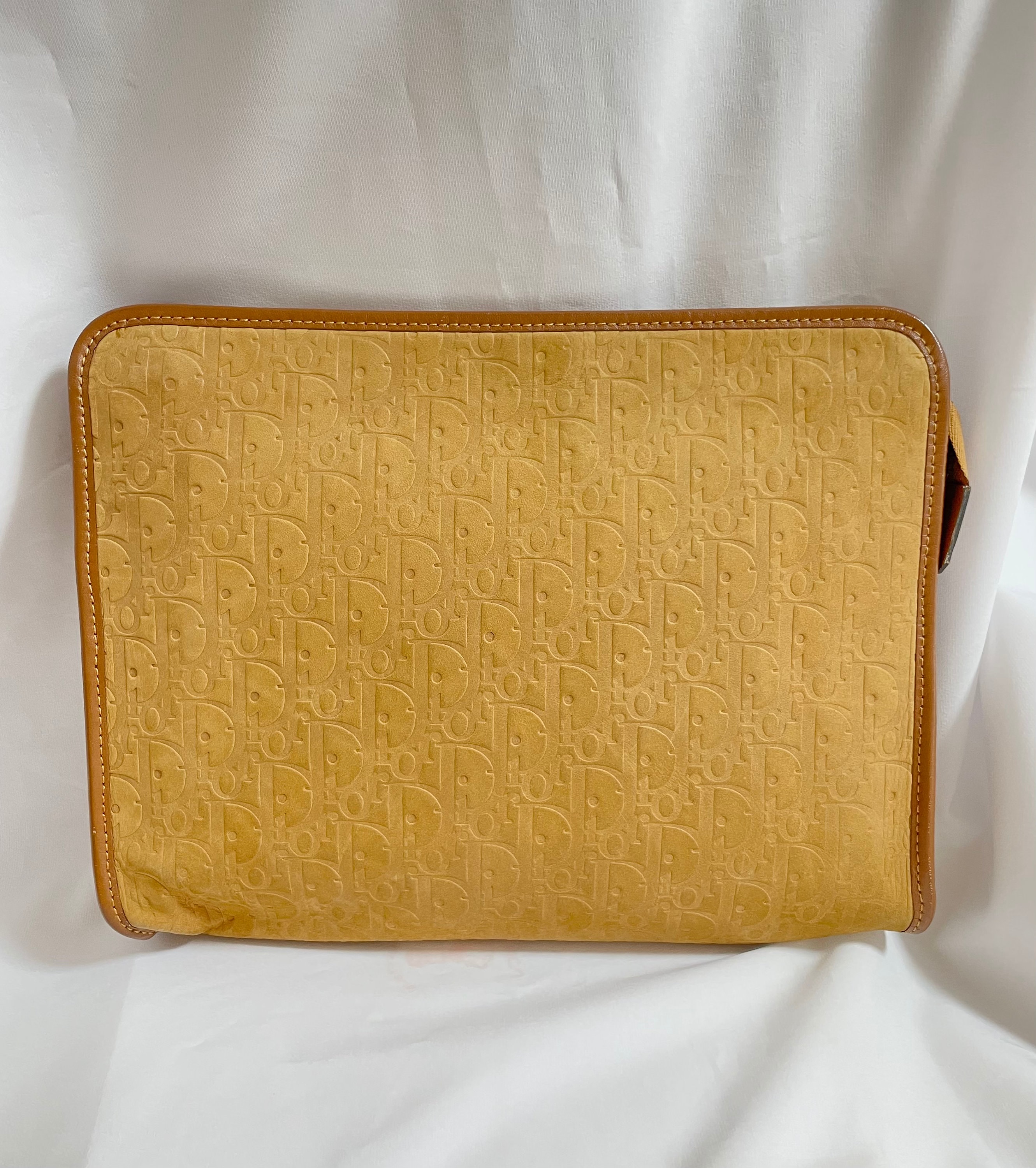 Vintage Christian Dior Monogram Logo Twill Frame Clutch Purse – Recess