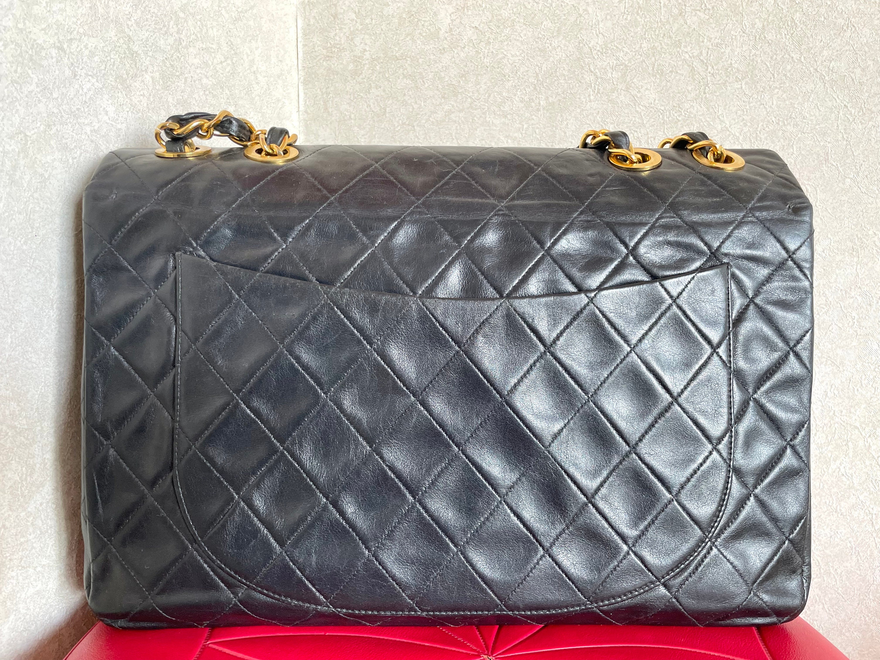 古着】希少 CHANEL 黒 ワイドパンツ42インチ 紙ダク付き
