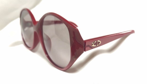 60's, 70's vintage Christian Dior pink and red ov… - image 2