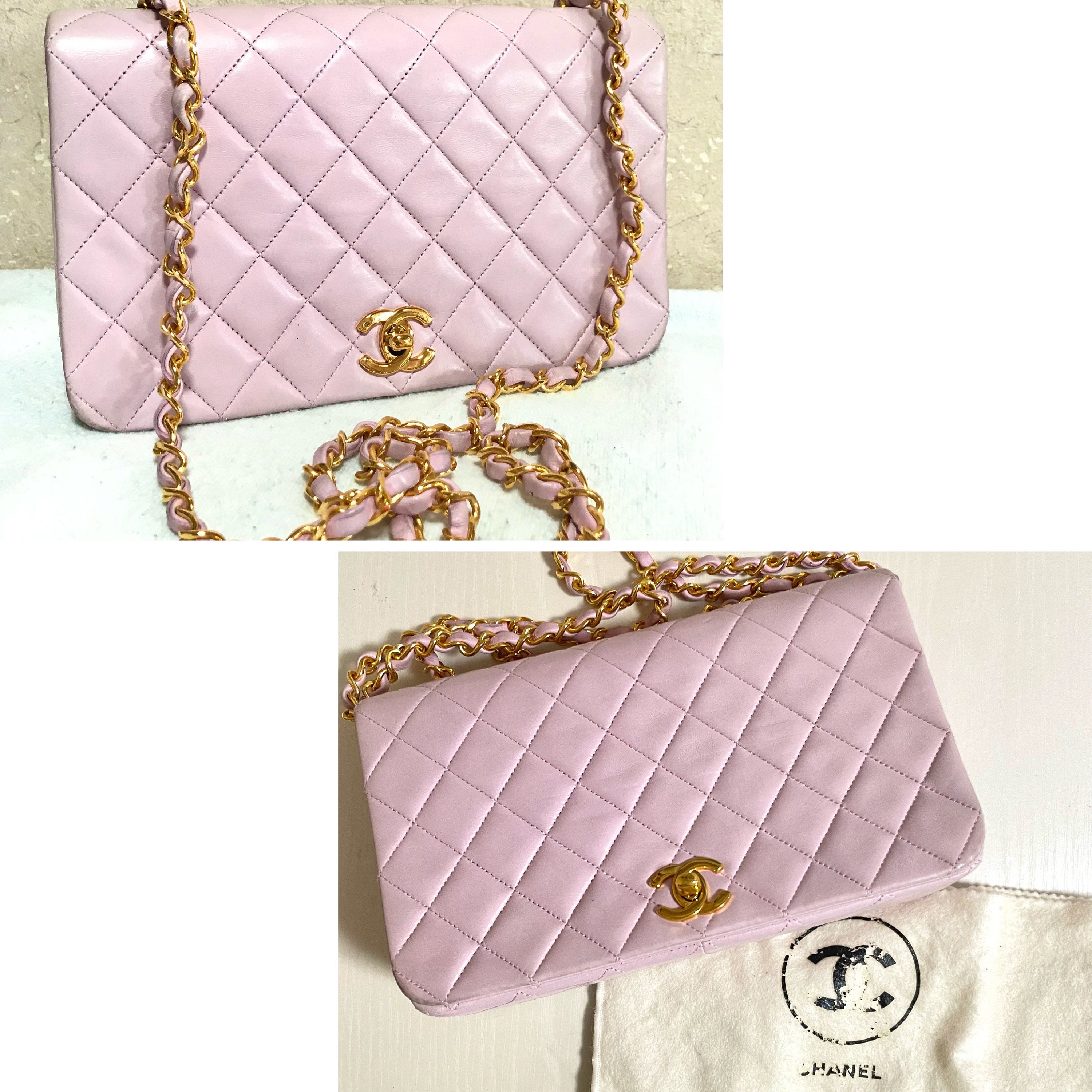 Vintage CHANEL milky pink 2.55 shoulder bag with golden CC closure. Rare color classic purse for daily use. Must have. 0408241 Etsy