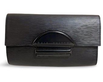 Vintage Louis Vuitton Black Epi Leather Clutch Bag | Rare 1990s Epi Design | Unisex Minimalist Purse | 050910ya10931
