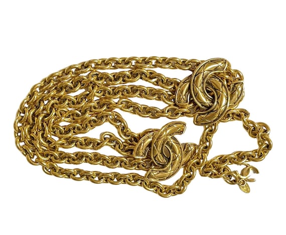 Chanel Gold 'CC' Medallion Chain Belt Q6AFTM17DB033