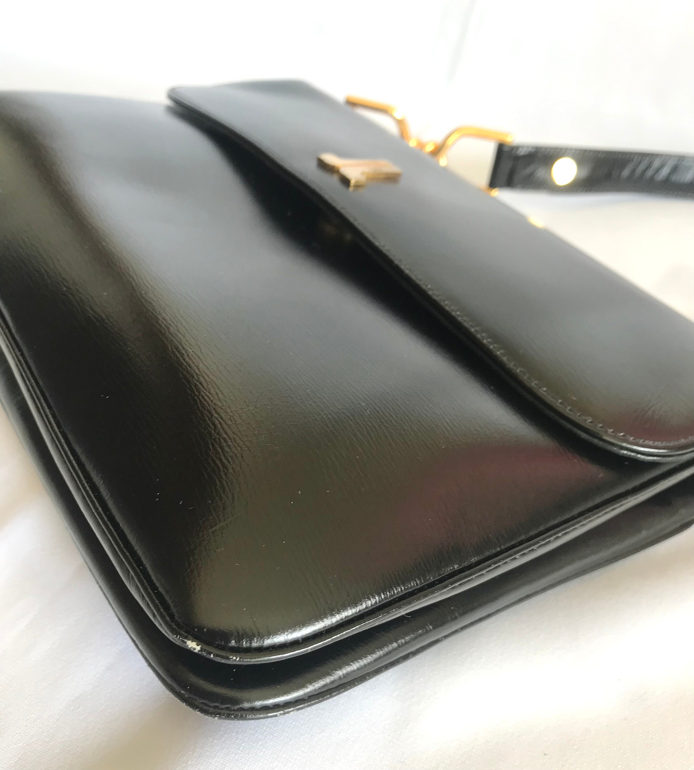 人気の雑貨がズラリ！ Bag Shoulder Leather Black Lanvin Vintage With Motif Logo 小物