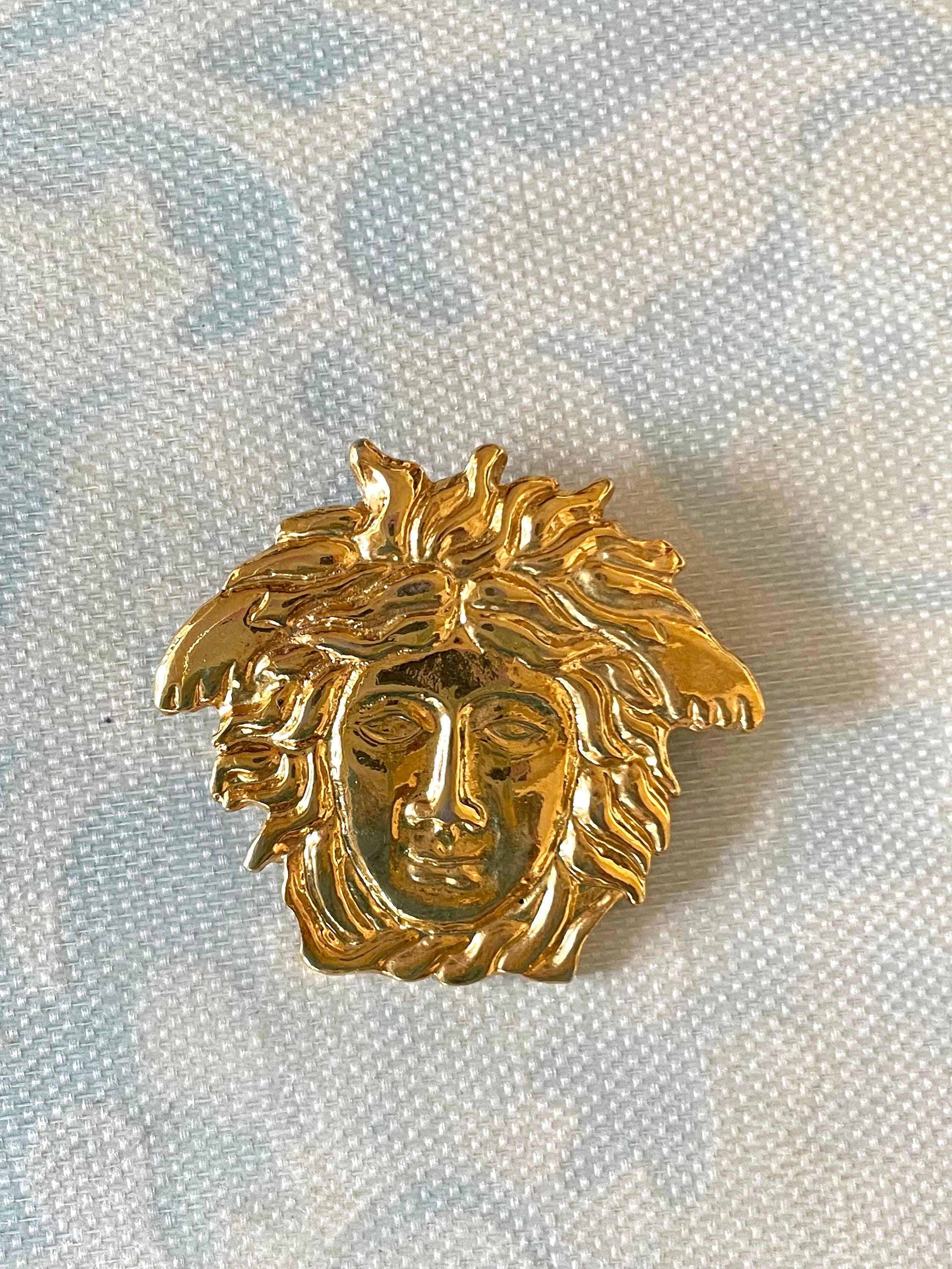 Vintage GIANNI VERSACE Medusa Head Pin Online 