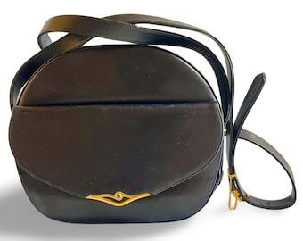 Vintage Cartier Double Flap Envelope Shoulder Bag With Gold-tone