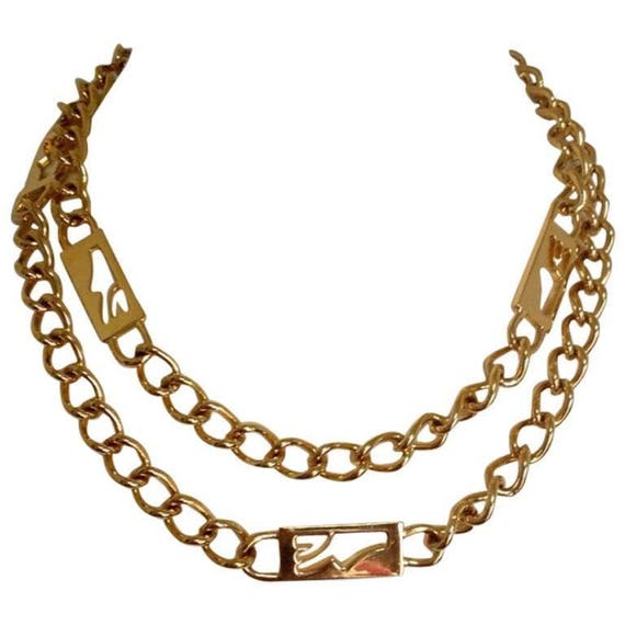 MINT. Vintage Salvatore Ferragamo chain belt with… - image 1