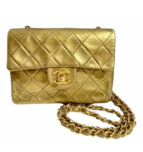 Vintage CHANEL Golden Lambskin Flap Chain Shoulder Bag -  Israel