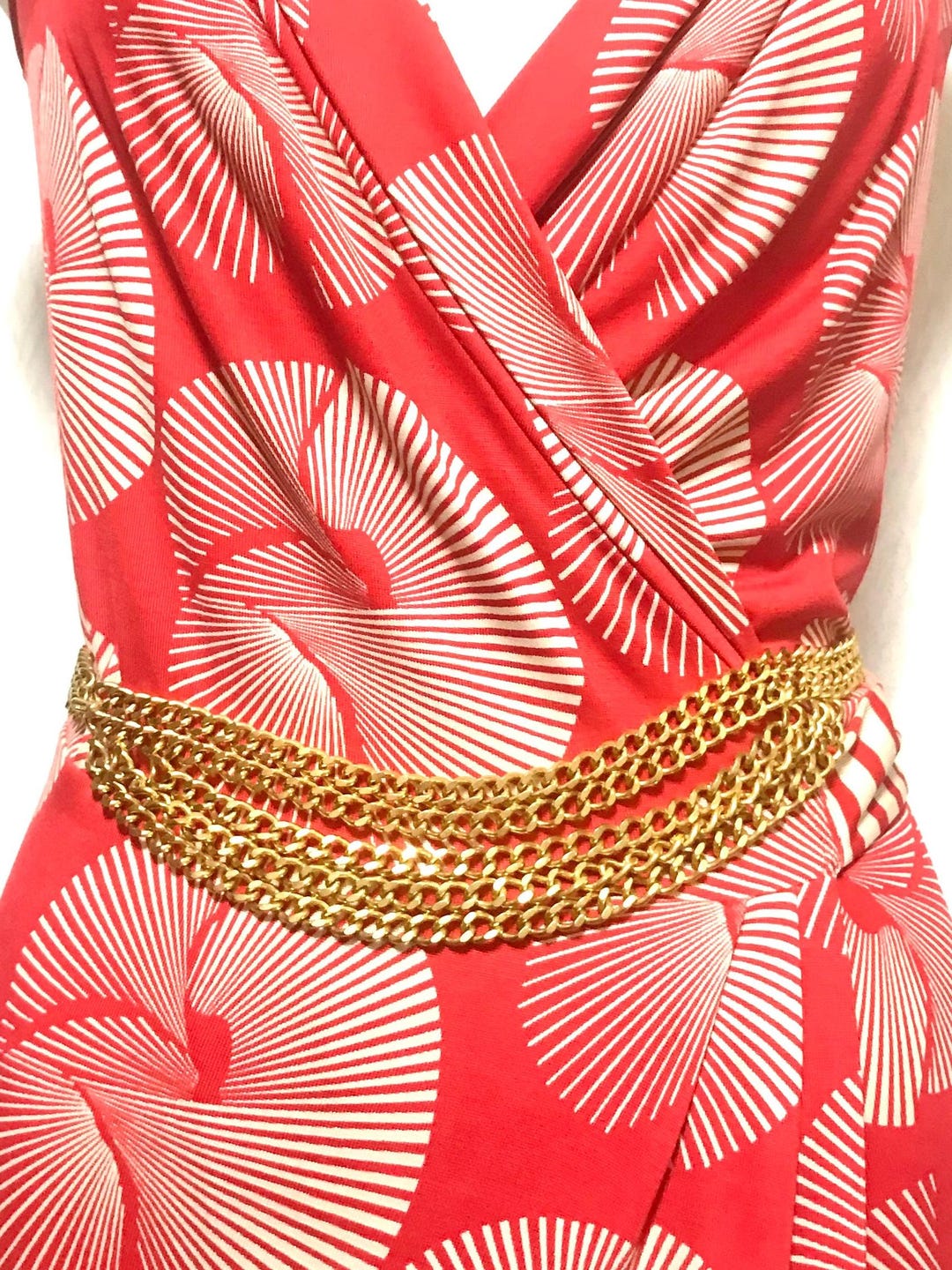 Vintage CHANEL multiple layer golden chain belt Vintage CHANEL Gold Chain Belt With Triple Layer Chains and  main image 3