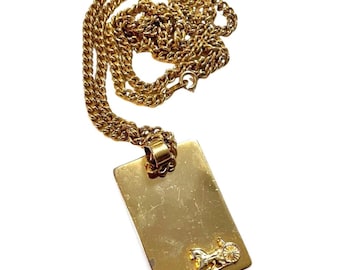 CELINE Vintage Star Ball Pendant Gold Plated Necklace - Etsy