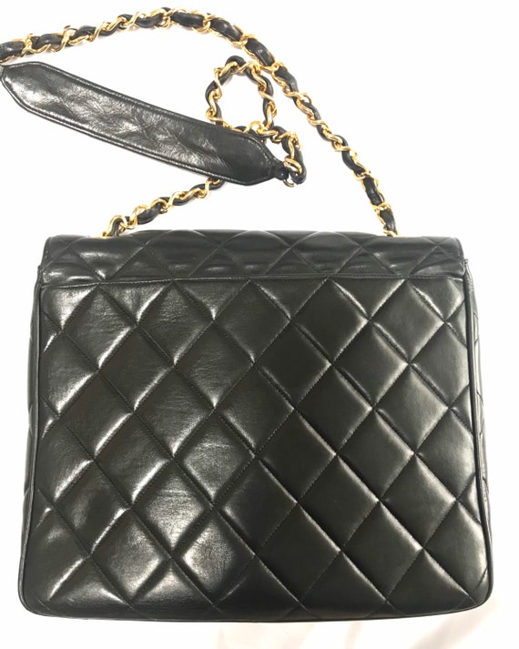 Buy Vintage Chanel Classic Large Black Lambskin 2.55 Square Shape Chain  Shoulder Bag With Golden Large CC Closure. Must Have Purse. 0404081 Online  in India 