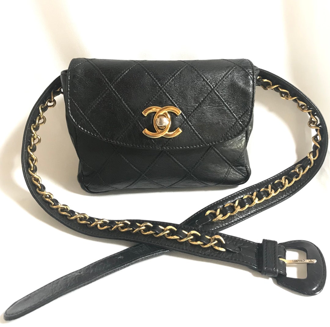 Winn. 1980s. Vintage CHANEL black lamb leather belt bag, waist bag, fa –  eNdApPi ***where you can find your favorite designer  vintages..authentic, affordable, and lovable.