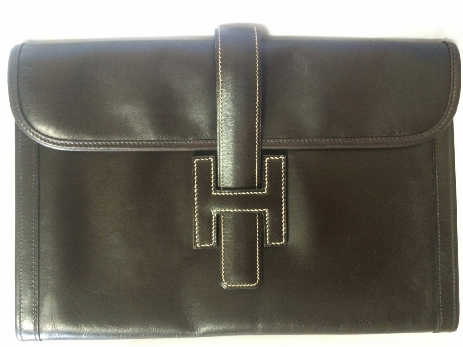 【T-ポイント5倍】 90's Brown Dark Case, Document Jige, HERMES Vintage トップス