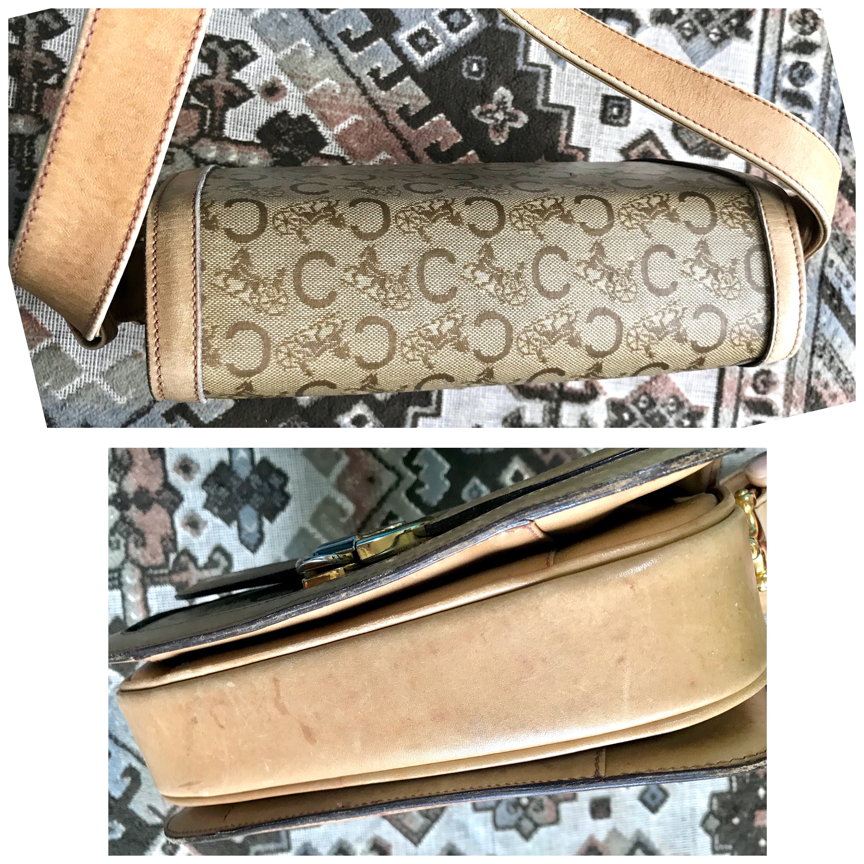 Vintage Celine classic beige and brown macadam and blason pattern hand –  eNdApPi ***where you can find your favorite designer  vintages..authentic, affordable, and lovable.