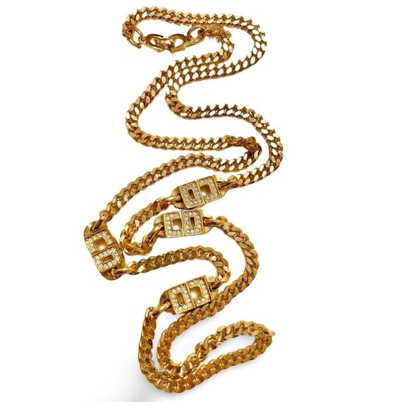 アクセサリー Vintage Christian Dior Chain Necklace Vintage Christian Dior Necklace, Chain Necklace Gold, Choker