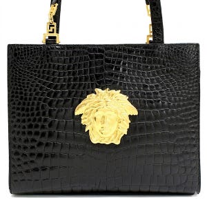 GIANNI VERSACE◇スタッズ/ショルダーバッグ/--/BLK レディース