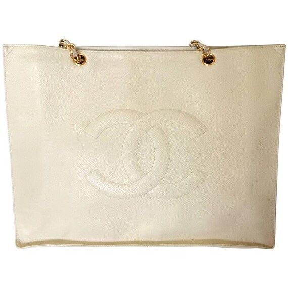 chanel tote bag white